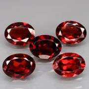 Outstanding color! 7.65ct real ruby red Garnet set!!