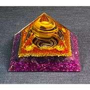 Amethyst Tiger’s Eye Copper Pyramid