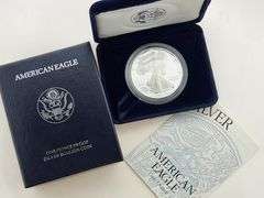 1995 Proof American Silver Eagle, OGP
