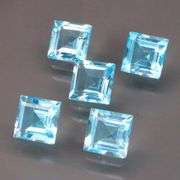 Five 7mm princess cut Topaz weighing 11.30cts! That's 2.26 carats each!