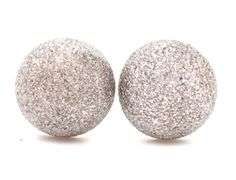 18kt White gold 10mm laser finish dome earrings