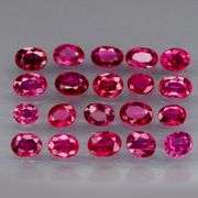 Real! Top crystal! 2.81ct 20 piece Ruby set! UNTREATED!!!