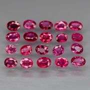 Real! Top crystal! 2.78ct 20 piece Ruby set! UNTREATED!!!