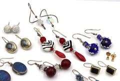 Vintage 925 sterling silver group lot of earrings