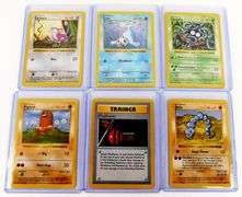 6 Pokémon 1999 Shadowless Trade Cards