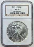 2005 American Silver Eagle, NGC MS69