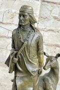 Native American Chief Spiritually Bronze Sculpture