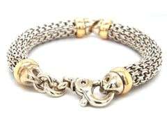 Tiffany & Co two tone weave link bracelet