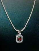3.5 Ct VVs1 Russian Color Change Lab Simulated Alexandrite Pendant Necklace