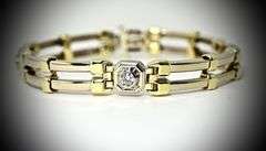Impressive 14K Two-Tone Bracelet with Diamonds