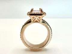 Sparkling 5 Ct Radiant Cut Lab Simulated Light Pink Diamond Ring