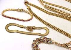 Assorted gold plated steel mixed jewelry