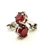 Stunning White Gold Plate 2 Ctw Simulated Padpaparacha Sapphire Earrings