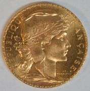Pristine Superb Gem BU 1907 France 20 Francs Gold 'Rooster'