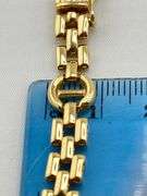 Italian 14KT Yellopw Gold Solid Panter Chain With H Shape Connector Links Chain