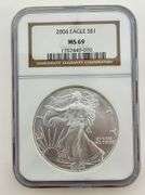 2004 American Silver Eagle, NGC MS69