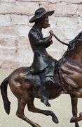 Horse and Cowboy Bronze Sculpture