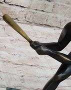 Mid Century Baseball Player Bronze Sculpture