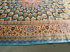 Fine Luxury Silk Rug 4.9x7.6