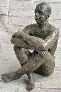 Man with Poker Outfit Bronze Sculpture