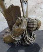 Gambler Cards Casino Game Room Decor Bronze Statue