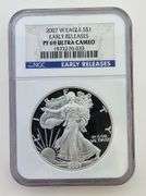 2007-W Proof American Silver Eagle, NGC PF69 Ultra Cameo