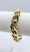 Huge 63.5 Gram Yellow Gold Plate Curb Link Bracelet