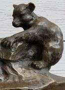 Mother Bear and Cub Bronze Sculpture