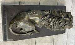 African Lion Wild Life Animal Edition Bronze Sculpture