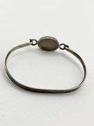 925 Sterling Silver Mexico Navajo-Style Handmade Natural Turquoise Center Cuff Bracelet