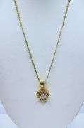 Beautiful Yellow Gold Plate 3.25 Ct Asscher Cut Simulated Diamond Pendant Necklace