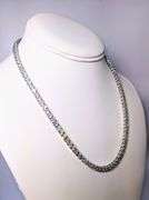Sparkling White Gold Plated 60 Cttw CZ Tennis Necklace