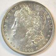 Fully struck virtual Gem BU 1903-P Morgan Silver Dollar
