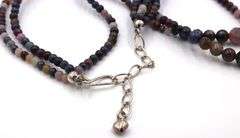 Multi color gemstone 3 strand necklace