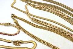 Assorted gold plated steel mixed jewelry
