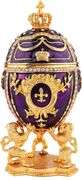 Hand Painted Purple Faberge Style Trinket Box