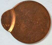 Amazing 90% Off-Center 1972-D Lincoln Cent Error. Gem BU