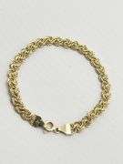 14KT Yellow Gold Byzantine Link Bracelet
