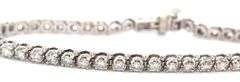 14kt White gold 2.35ctw round brilliant cut diamond tennis bracelet