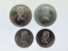 1976 Canadian Olympics Sterling Silver 4 Coin Set