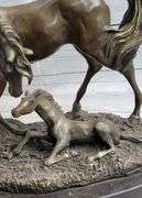 Horse and Colt Bronze Sculpture