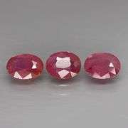 Don't miss this heavy 5.62ct set of REAL untreated Winza Rubies!