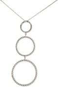 Roberto Coin 0.75ctw Diamond Triple Open Circle Drop Pendant Necklace in 18K