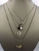 Group lot of Vintage 925 sterling silver necklaces