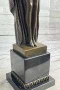 Art Nouveau Nude Woman Awakening Bronze Sculpture