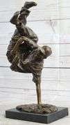 The Hip Hop Boy Dancing Bronze Statue
