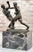 Last Round Boxing Bronze Statue