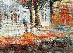 BEAUTIFUL PARIS PAINTING ON CANVAS