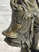 Hot Cast Cowgirl with Saddle Bronze Sculpture