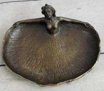 Soaking Dish Tray Nude Female Bronze Statue